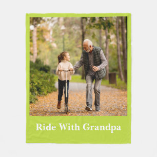 Individuelles Opa-Foto-Geschenk für Geburtstag Fleecedecke