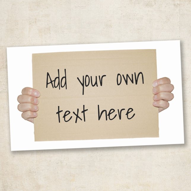 Individuelles Pappprotestzeichen Rechteckiger Aufkleber (Von Creator hochgeladen)