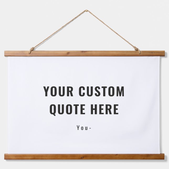 Individuelles persönliches Angebot oder Sprichwort Wandteppich Mit Holzrahmen (Vorne)