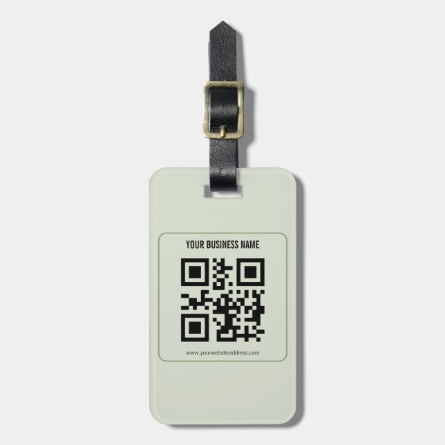 Individuelles QR-Code-Geschäftsname-Vorlage Gepäckanhänger (Vorderseite vertikal)