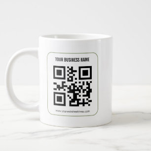 Individuelles QR-Code-Geschäftsname-Vorlage Jumbo-Tasse