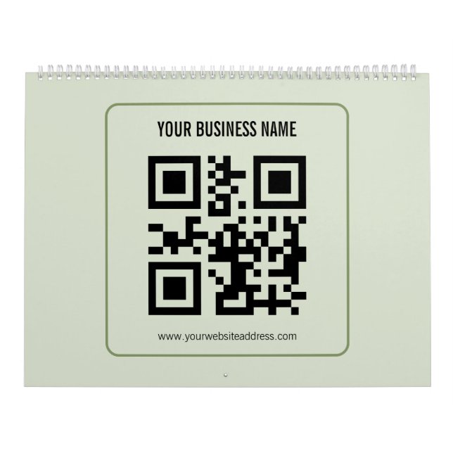 Individuelles QR-Code-Geschäftsname-Vorlage Kalender (Titelbild)