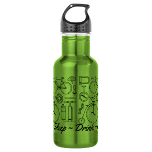 Individuelles Radfahrthema - Geschenk für Radfahre Edelstahlflasche