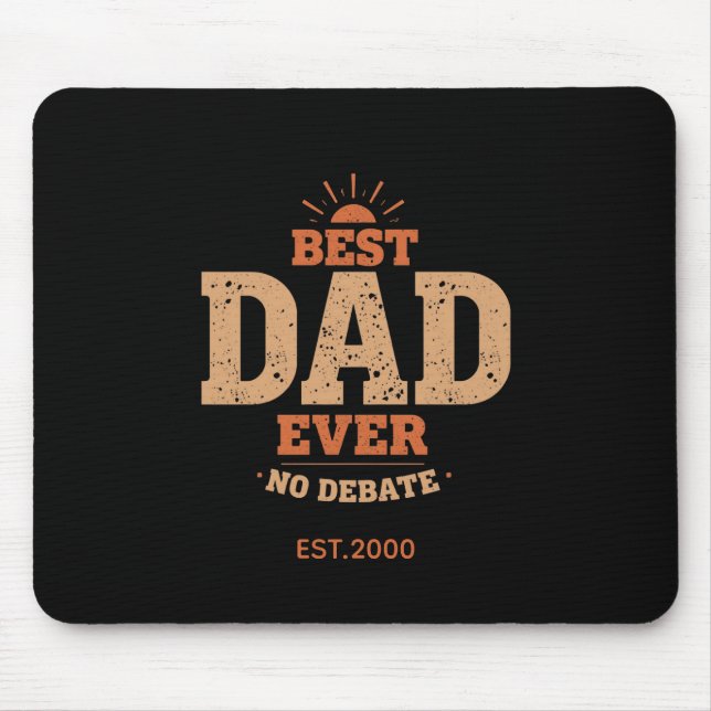 Individuelles Retro-Geschenk Bester Papa Aller Zei Mousepad (Vorne)
