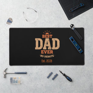 Individuelles Retro-Geschenk Bester Papa Aller Zei Schreibtischunterlage