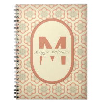 Individuelles Retro Monogram Notebook