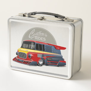 Individuelles Retro-Rennvan-Konzept Metall Brotdose