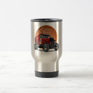 Individuelles Retro-Rennwagenkonzept Reisebecher