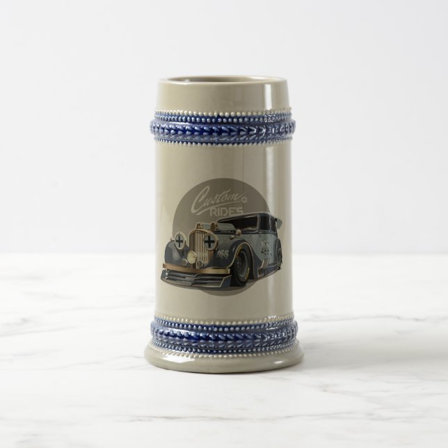 Individuelles Sci-Fi Retro-Rennwagen Bierglas (Mittel)