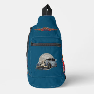 Individuelles Sci-Fi Retro-Rennwagen Crossbody Bag