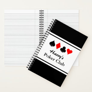 Individuelles Spiralnotebook für Poker Notizbuch