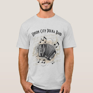 Individuelles T-Shirt für Männer mit Akkordeonspie