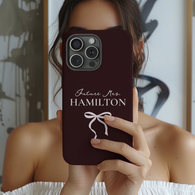 Individuelles Telefon-Case-Geschenk "Zukünftige Mr Case-Mate iPhone Hülle (Engagement Gift Phone Case – Personalized Case for Bride-to-Be & Bridesmaids)