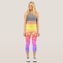 Individuelles Training bunter Gradientenleopard st Capri Leggings