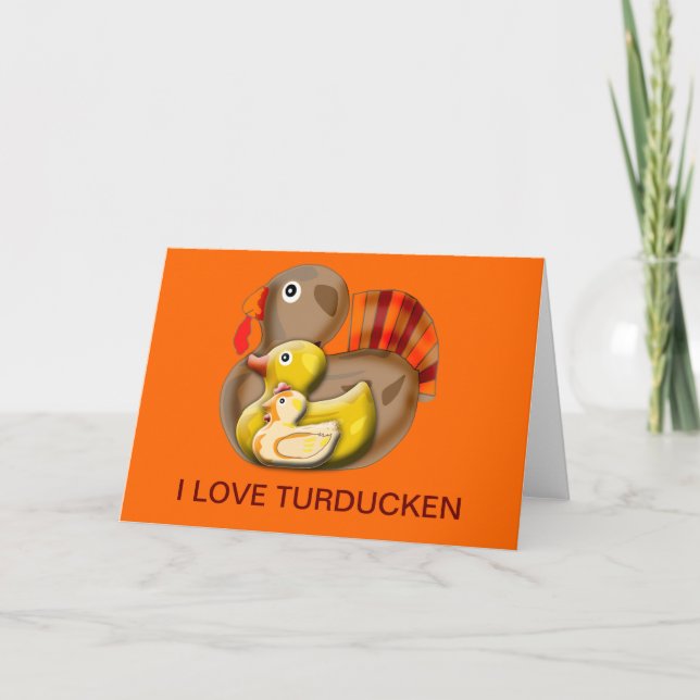 Individuelles Turducken-Design Feiertagskarte (Vorderseite)