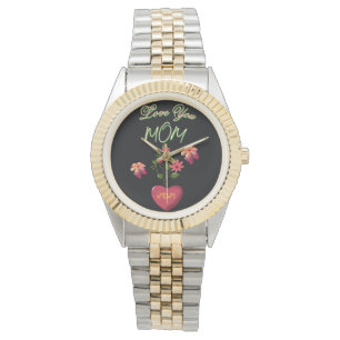 Individuelles und personalisiertes Blumen-Geschenk Armbanduhr