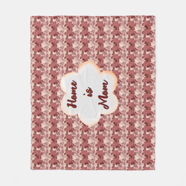 Individuelles und personalisiertes Blumen-Geschenk Fleecedecke (Vorderseite)
