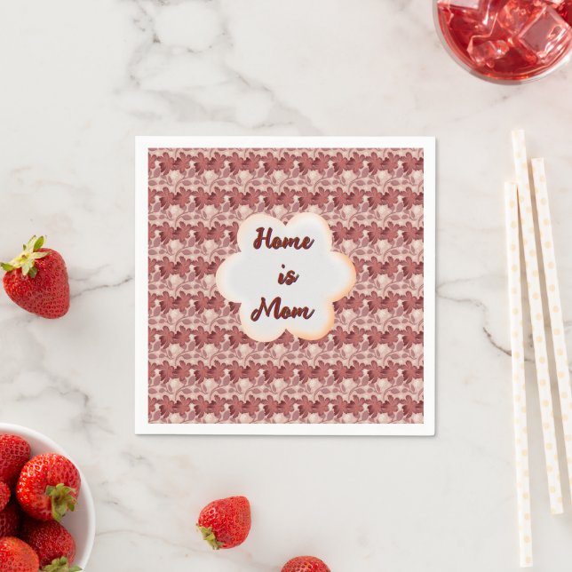 Individuelles und personalisiertes Blumen-Geschenk Serviette (Beispiel)