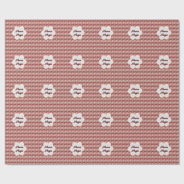Individuelles und personalisiertes Muttertags-Blum Geschenkpapier (Flach)