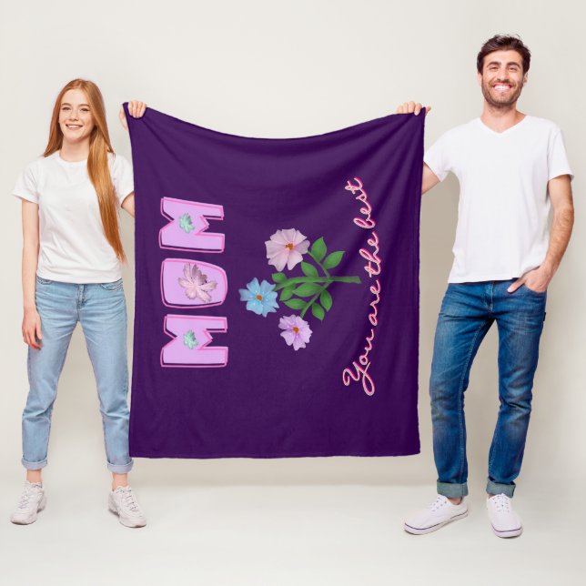 Individuelles und personalisiertes Muttertagsgesch Fleecedecke (Beispiel)