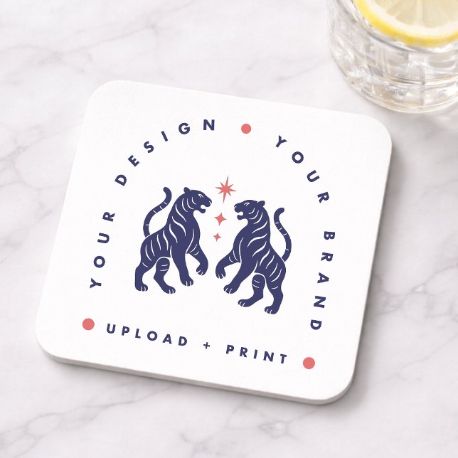 Individuelles Untersetzer-Set | Ihr Design Upload- Getränkeuntersetzer (Upload your artwork and turn this coaster into custom branded merch or a stylish gift)