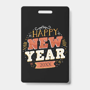 Individuelles Vintage-Design zum Silvesterabend Ei Ausweis