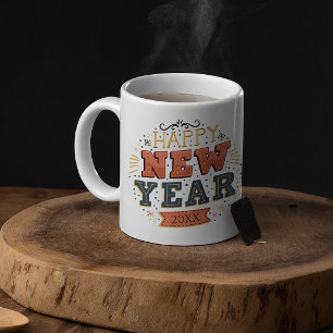 Individuelles Vintage Silvester Design Einzigartig Jumbo-Tasse