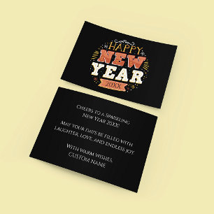 Individuelles Vintage Silvester Design Einzigartig Karte