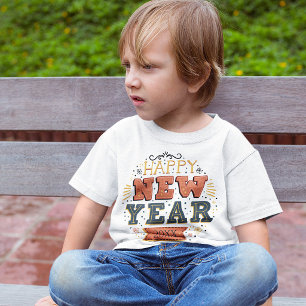 Individuelles Vintage Silvester Design Einzigartig Kleinkind T-shirt
