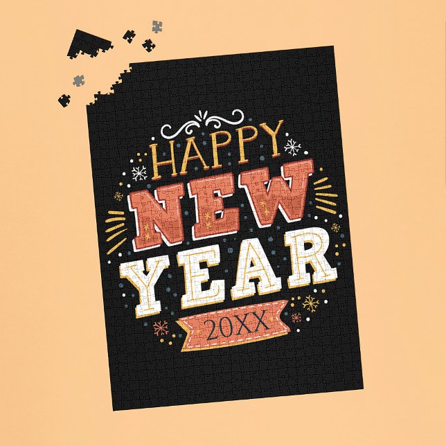 Individuelles Vintage Silvester Design Einzigartig Puzzle (Von Creator hochgeladen)