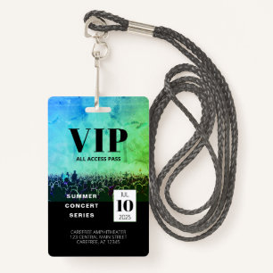 Individuelles VIP All Access Concept Abzeichen Ausweis