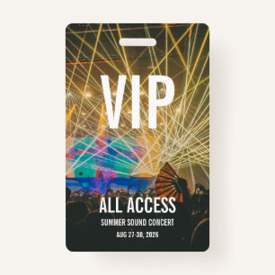 Individuelles VIP All Access Pass Konzert Abzeiche Ausweis
