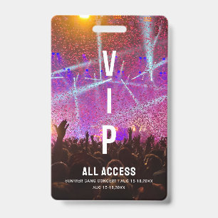 Individuelles VIP All Access Pass Konzert Ausweis