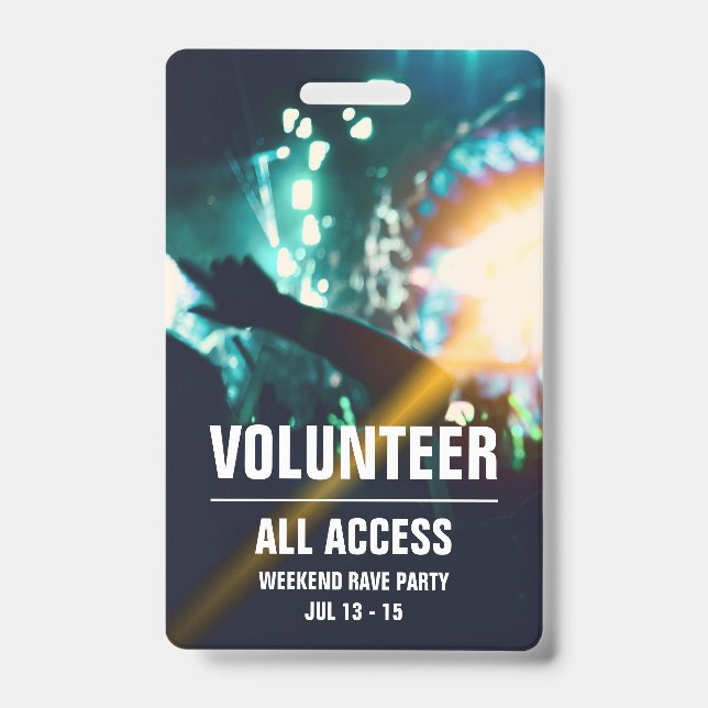 Individuelles Volunteer All Access Concept Pass Ab Ausweis (Vorderseite)