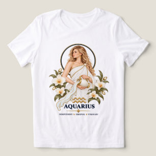 Individuelles Wassermann-Sternzeichen-Porträt-Graf Tri-Blend Shirt