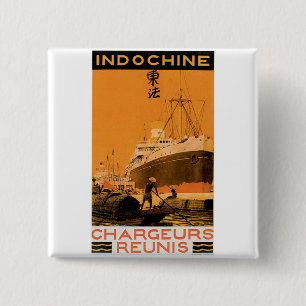 Indochine Chargeurs Reunis Button