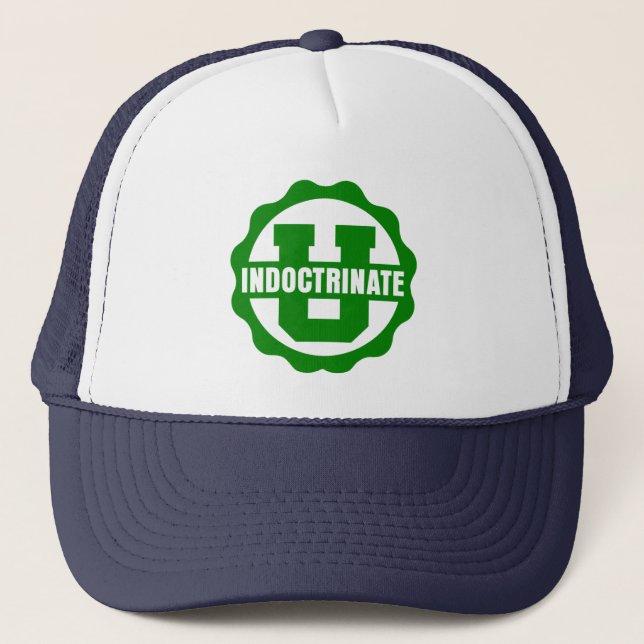 "Indoctrinate u-" Marine-Blau-und Truckerkappe (Vorderseite)