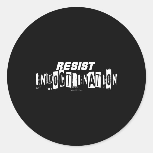 Indoktrination Runder Aufkleber (Vorderseite)