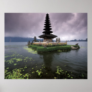 Indonesia, Bali, Ulun Danu Temple. Poster
