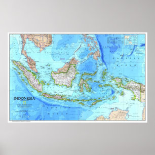 " Indonesien: 1996/heute - Detaillierte Karte... Poster