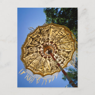 Indonesien, Bali Tempel-Schirm Postkarte