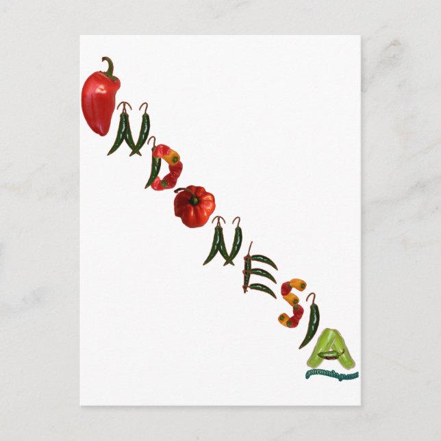 Indonesien Chili Paprikaschoten Postkarte (Vorderseite)
