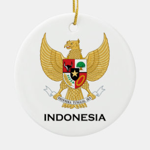 INDONESIEN - Emblem/Flagge/Wappen/Symbol Keramikornament