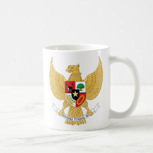 Indonesien-Emblem Kaffeetasse