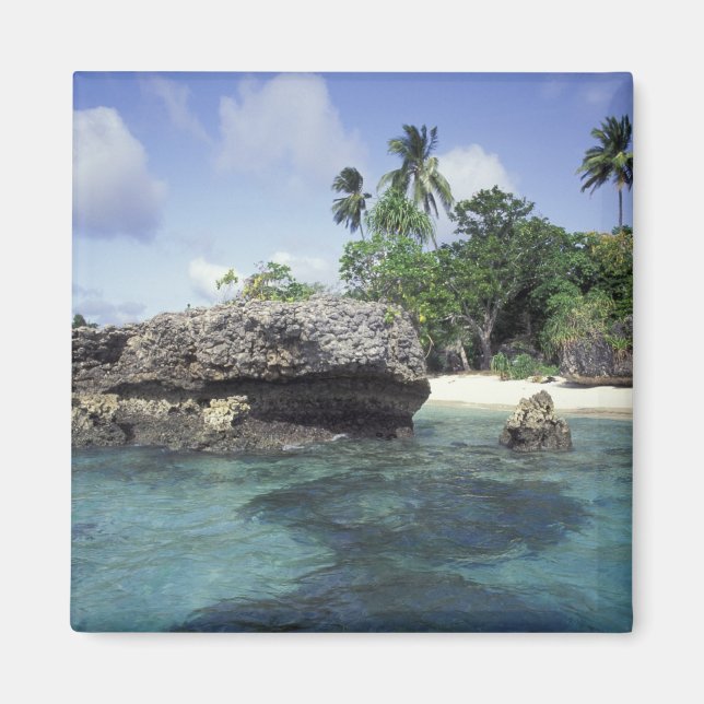 Indonesien. Felsformationen entlang der Küste Magnet (Vorne)