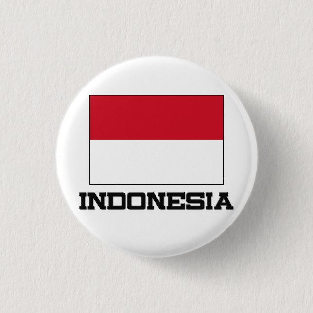 Indonesien-Flagge Button (Vorderseite)