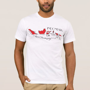 Indonesien Flagge-Karte Shirt