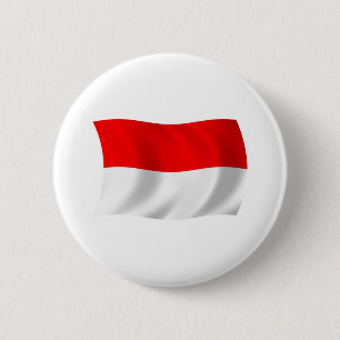 Indonesien-Flagge-Schaltfläche Button