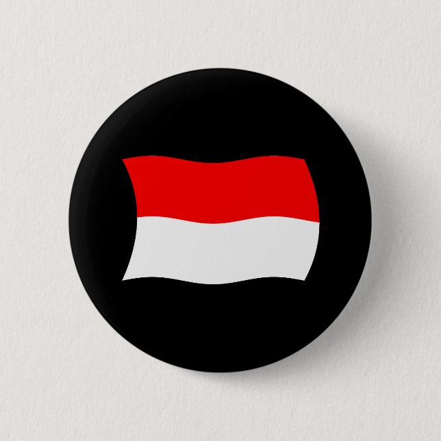 Indonesien-Flagge-Schaltfläche Button (Vorderseite)