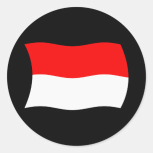 Indonesien-Flaggen-Aufkleber Runder Aufkleber